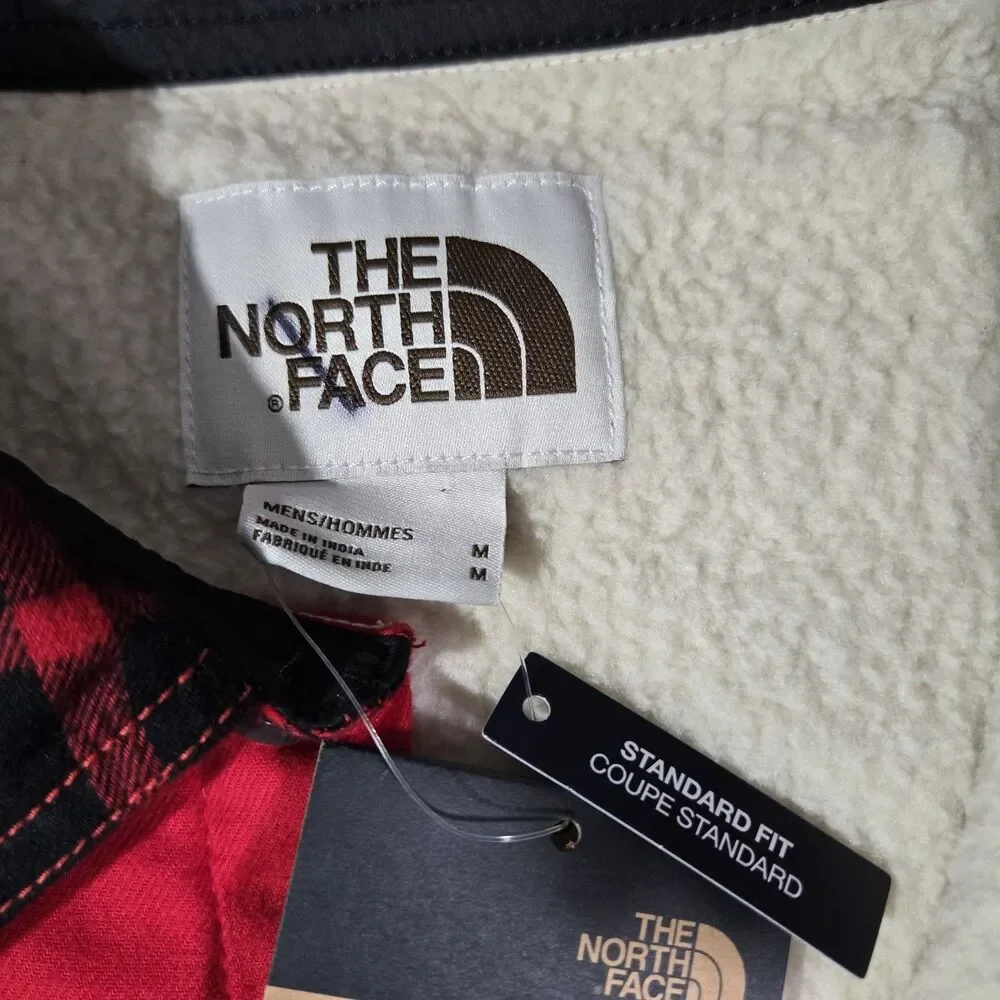 The North Face Campshire Sherpa Lined Flannel Shacket Shirt Jacket Mens Medium
